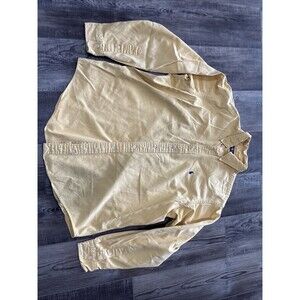 VINTAGE Polo Ralph Lauren Shirt Mens XL Yellow Button Up Long Sleeve